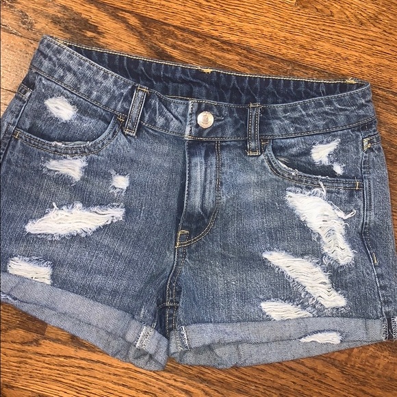 H&M Shorts Hm Womens Denim Shorts Poshmark